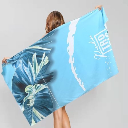 Ultra lett og bærbar absorberende mikrofiber strandhåndkle (