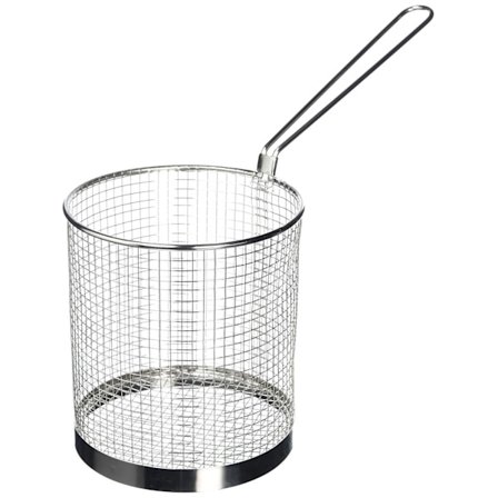 Spaghettikurv i rustfritt stål 150 mm i diameter, pastasikt i tråd, kokekurv