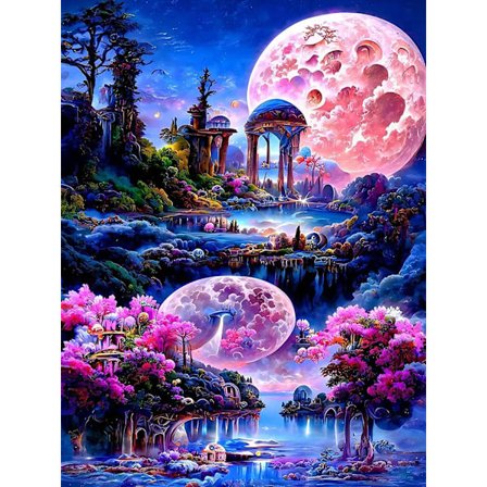 30 × 40cm (Lilla) Diamantmaleri Kunst Kits,5D Diamantmaleri