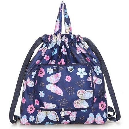 Snøreveske Ryggsekk Sports Gym Bag For Kvinner Menn Barn Stor Størrelse Med Glidelås Og Lommer