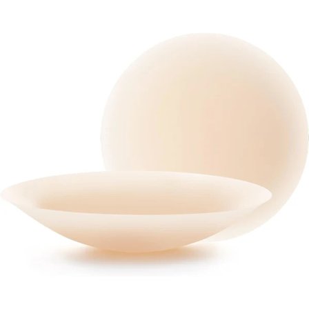 Nännien suojukset - Itsekiinnittyvät silikoniset nännien suojukset - Uudelleenkäytettävät nännien suojukset naisille matkakotelolla Crèm(FQ) Crème 