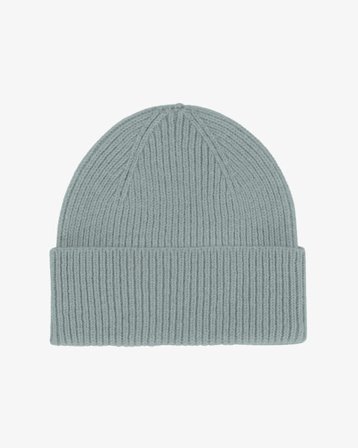 Merino Wool Beanie - Steel Blue
