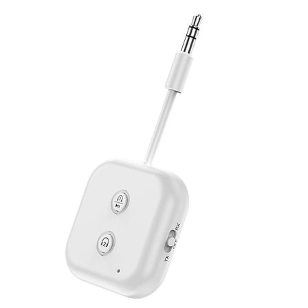 2 i 1 Bluetooth 5.3 Audio Mottaker Sender Trådløs Adapter med Mikrofon 3.5MM AUX Stereo Musikk fo