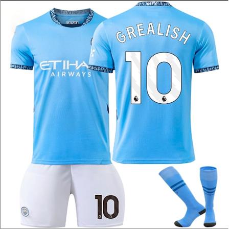 2425 Manchester City Koti Jalkapallopaita No. 9 Haaland 10 Grealish ja muut aikuisten ja lasten jalkapallopaita-sarjat No.10 GREALISH XL