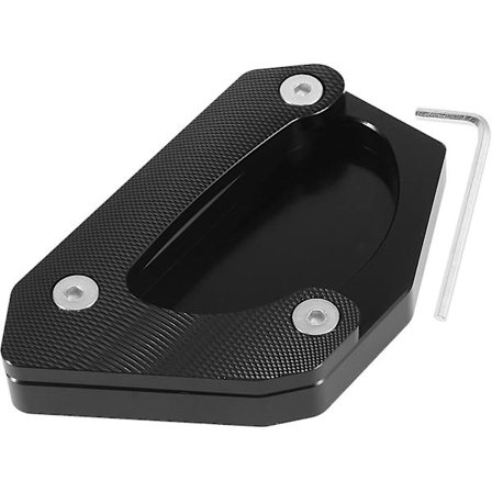 Potkutelineen tuki jalka levy alumiiniseos moottoripyörälle musta 1 kpl