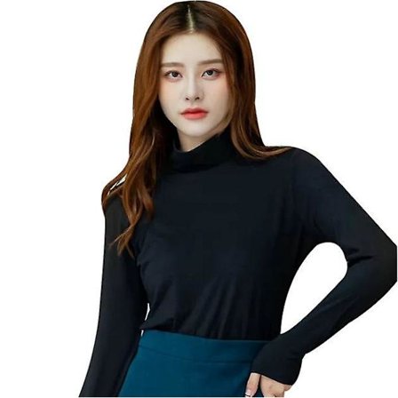 Puolipitkä kauluspaita naisille, pitkät hihat syksyyn