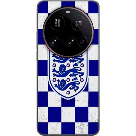 Kompatibelt Mobilskal till Xiaomi Xiaomi 15 Ultra Grafiskt schackrutigt mönster i blått och vitt med klassiskt heraldiskt emblem, retroinspirerad sp