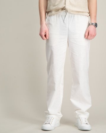 Grunt GRAllan Linen Pants Biały Spodnie Chłopiec - Kids Brand Store