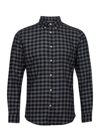 Slhslimflannel Shirt Ls Blue Selected Homme