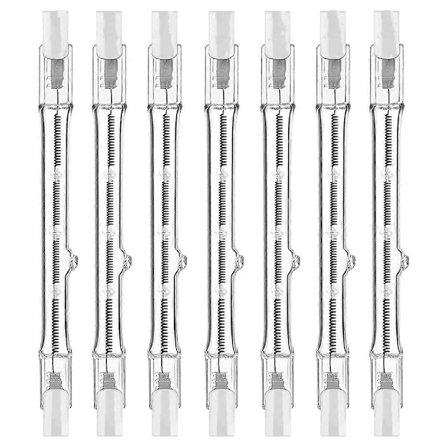 R7s Halogenpærer, 7-pakning R7s Glødepære 118mm Dimbar 230V Halogenpærer, Lineær Wolframpære 150W-Perfekt