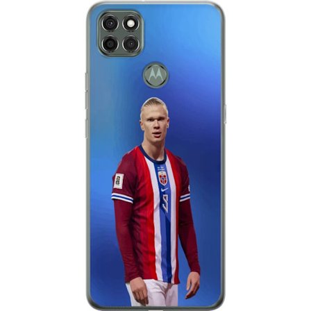 Kompatibelt Mobildeksel til Motorola Moto G9 Power Erling Haaland Manchester City Norge fotball angriper toppspiller utrolig målproduksjon kraftig ras