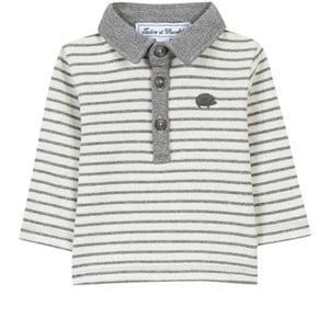 Tartine et Chocolat Striped Polo Shirt Gray 3 Years - Tops - 3 years - Grey - Mädchen
