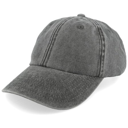 Beechfield - Kids Vintage Washed Black Dad Cap Unconstructed Grey Cap - @ Hatstore