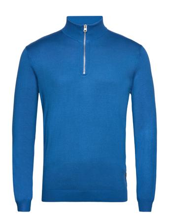 Onswyler Life Ls Half Zip Knit Knitwear Half Zip Pullover Blå ONLY & SONS*Betinget Tilbud