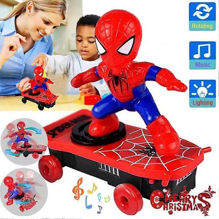 Spider-Man Stunt Scooter Legetøj – Lyd & Lys Effekter + Flip Funktion – Til Børn (3+)