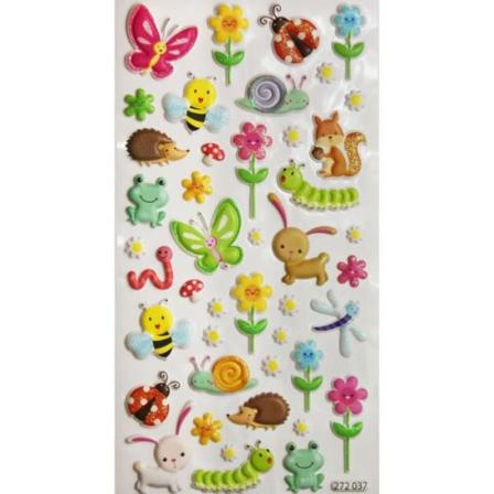 Scene til at dekorere for børn - Fauna og flora - Skumklistermærker - Tweeny Decor