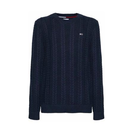 Tommy Hilfiger, Round-neck Knitwear Blauw, Heren, Maat:M