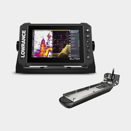 Plotter Lowrance Elite FS, 7" + Active Imaging 3-in-1 Echolotgeber (CHIRP, DownScan, SideScan) - Boot