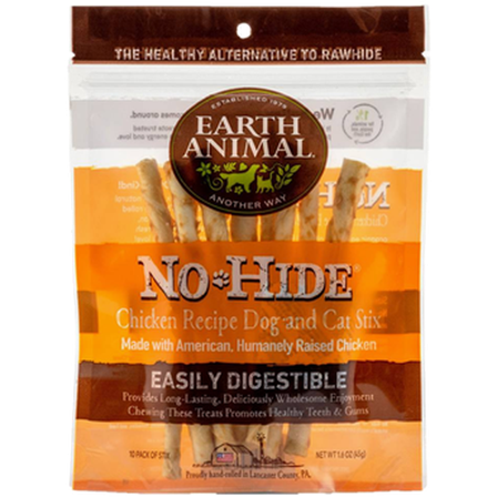 Earth Animal - No-Hide Chicken Chew Stixs 45 g 10-pk. - Hund - Hundegodbiter & tyggebein - Tyggeruller & tyggepinner - ZOO.no
