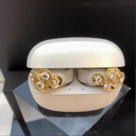 Rhinestone för Clip on Earbuds Open Ear, Zirkonia Dekorativt Hörlurstillbehör