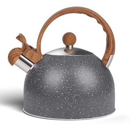 2,5L Fløjkedel i rustfrit stål til komfur, grå