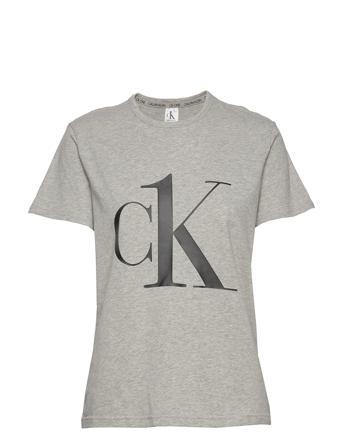 S/S Crew Neck Top Grå Calvin Klein