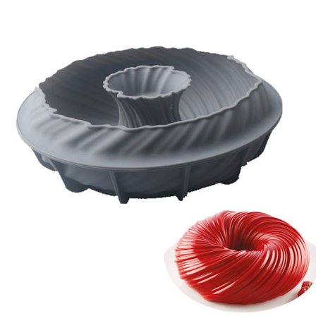 #Silikone Donut Form Silikone Hvirvel Form Silikone Form Spiral Kageform til Brød/Mousse/Kage#