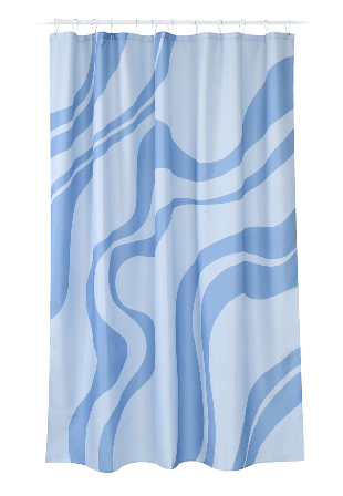 Åhléns Home Duschdraperi LOVA 180x200 cm Badrumstillbehör Blå ONESIZE