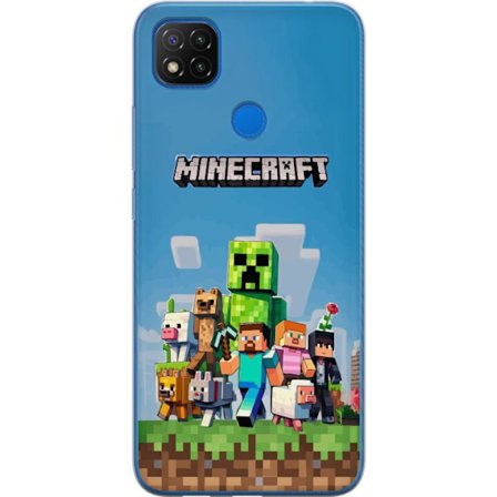 Yhteensopiva Puhelinkuori Xiaomi Redmi 9C NFC Pixelvärld med djur