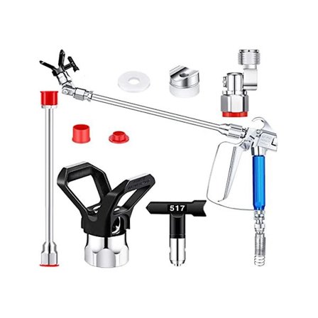 5 stk. Airless sprøytepistol slange sett 3600 Psi 517 spiss svingbar ledd med dysebeskytter sprøytespisser og forlengelse (DPD)