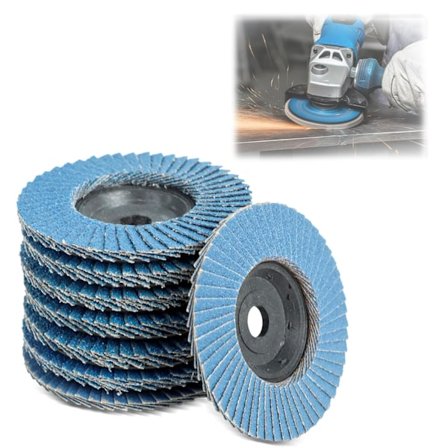 8 stk. slipeskiver 76 mm x 10 mm Korning 40/60/80/120 Mikssett Effektiv sliping Slipeskiver Lamellskiver Taggete skiver 76 mm Skive for vinkelsliper