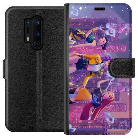 Yhteensopiva Lompakkokotelo OnePlus OnePlus 8 Pro Tulevaisuutta ennakoiva K-Pop Demon Hunters tyttöryhmän kuvitus neonkaupungin popkulttuuriestetiik