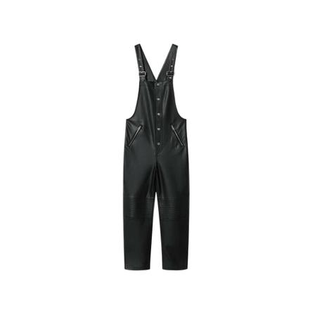 Mango Sparkbyxa i skinneffekt svart, Dam Jumpsuits, Dam, Storlek: L
