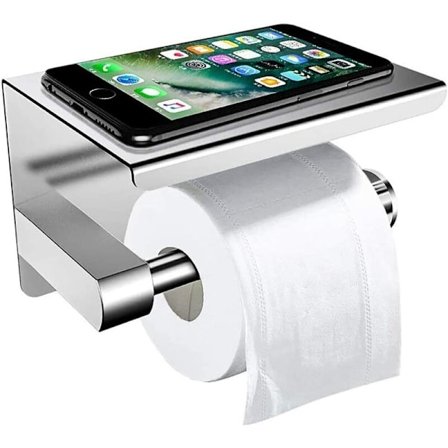 K9-304 Toalettpappershållare i rostfritt stål, stansfri, dubbel användning, lämplig för badrum