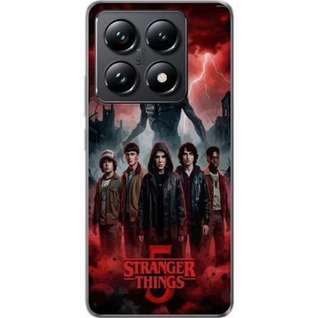 Kompatibelt Mobilskal till Xiaomi Xiaomi 14T Mörk Stranger Things-inspirerad fantasyillustration med åska, dramatisk himmel och intensiv obehaglig a