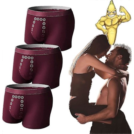 3 stk. Eft Energi-felt-terapi Herreundertøy, energifeltterapi herreundertøy, energifeltterapi herrebukser