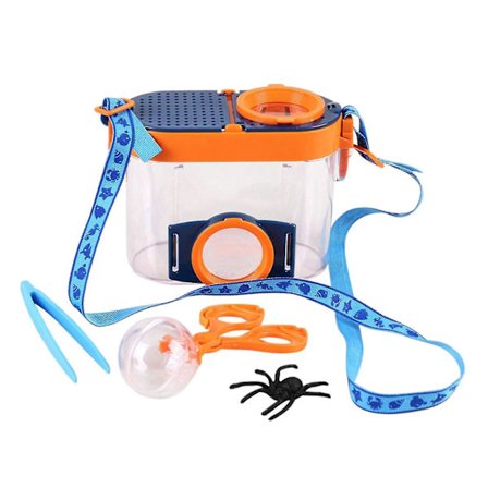 Insektinspektionsboks med forstørrelsesglas 2,6x & 4,5x forstørrelser Børneinsektfanger og -kikkert Mikroskop Insektforstørrelsesglas 