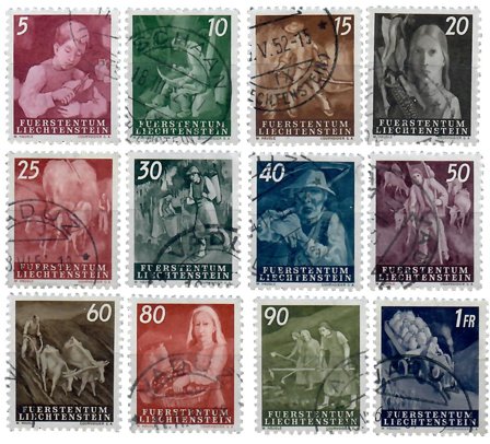 Liechtenstein 1951 - MICHEL 289-300 - Stemplet