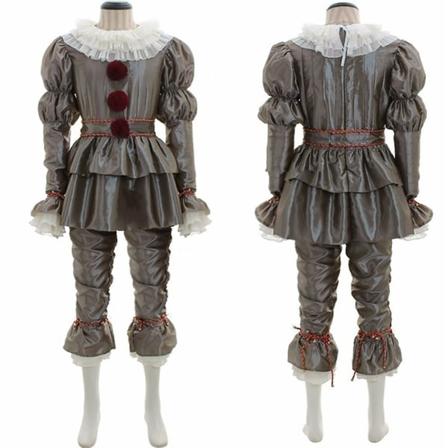 Halloween Stephen King's It Pennywise Clown Cosplay-asu Miehille Juhla Fancy Dress Up -asusetti M Z