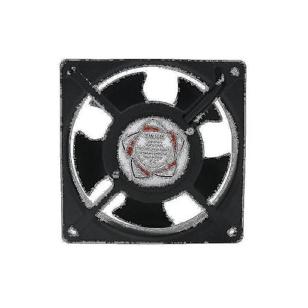 Høytemperatur Axialvifte For Peis - Innskjærbar, Metallblader, Stille, Universal (120 X 120 X 38mm)