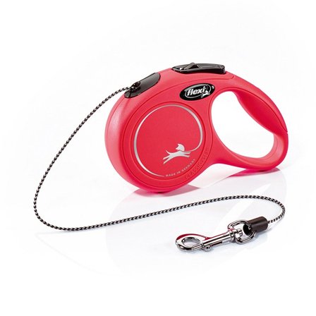 Flexi New Classic In Corda Guinzaglio Per Cani Colore Rosso