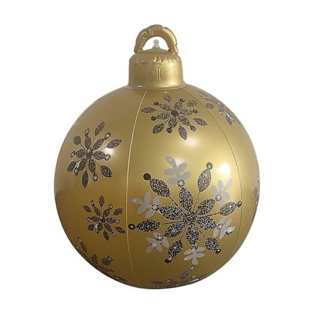 Udendørs oppustelig julekugle dekoreret med PVC kæmpe lysende store kugler trædekorationer udendørs legetøjskugle 60 cm LK6[D]