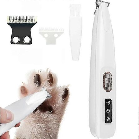 Ny Hundepote Trimmer med LED Lys Fuldt Vandtæt Kæledyrshår Trimmer med LED Display Hundeklippere til Grooming 18mm Bredere Klinge