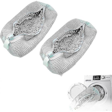 Skovaskepose for vaskemaskin, vaskepose for sko for vaskemaskin og tørketrommel, gjenbrukbar skovaskepose