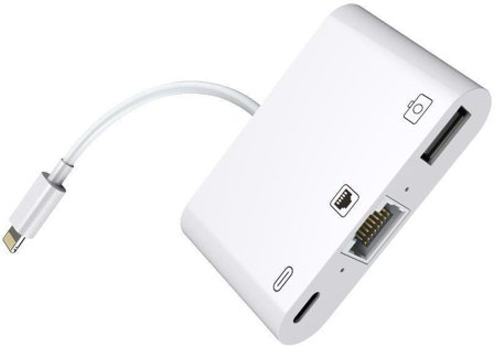 MicroConnect Lightning til Ethernet / USB-C / USB-A - Lightning / USB / nettverk