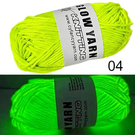 1 stk. Romantisk Funktionelt Garn Gløder i Mørket Polyester Lysende Garn 2mm til Strikning Trøje Hat Glødende Garn 1pc 04