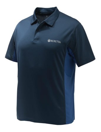 Beretta Unisex Flash Tech Polo Unisex short-sleeved sweaters Blue XL