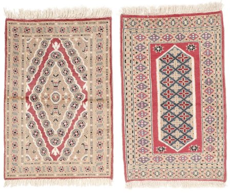 Handgeknoopt Pakistan Bokhara 2Ply Vloerkleed 60X90 Bruin/Oranje