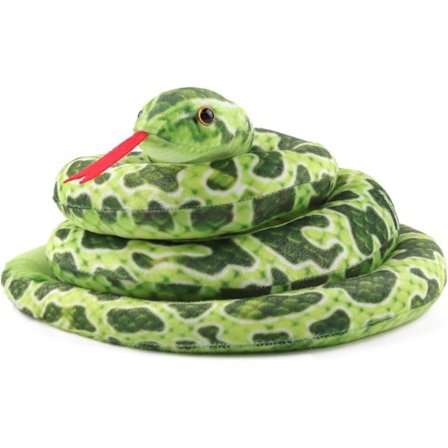 160 cm Realistisk Slange Plysjleketøy, Livaktig Stor Slange Kosedyr for Barn, Grønn