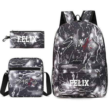 Stray Kids taske Tredelt rygsæk Studenter skoletaske Bedste rygsæk til børn